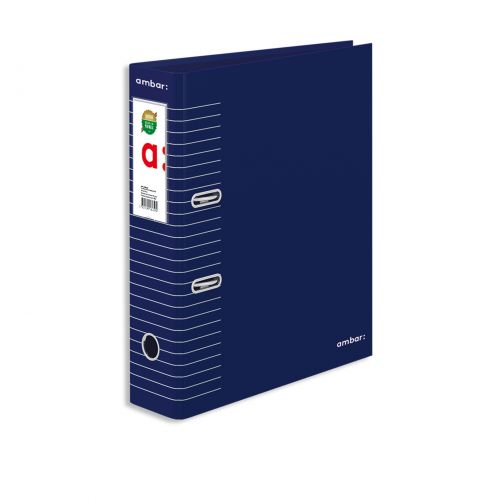 Pasta Arquivo Cor Riscas Ambar L/L Din Azul - 40PM - 80 mm , Ambar , 101600825010 , 5601199164761